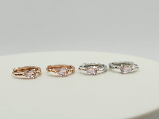 Morganite Huggies