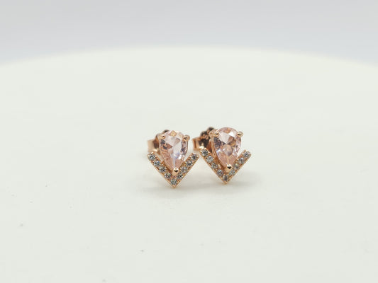 Morganite Studs