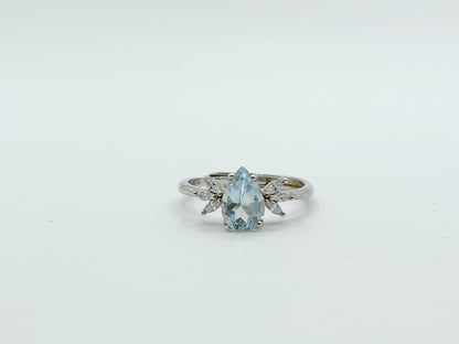 Teardrop Aquamarine Ring