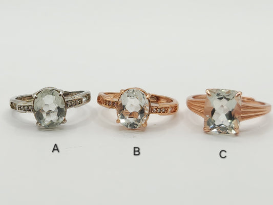 Parasolite Green Amethyst Rings