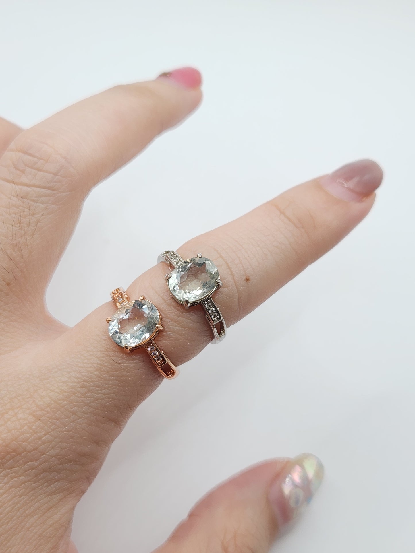 Parasolite Green Amethyst Rings