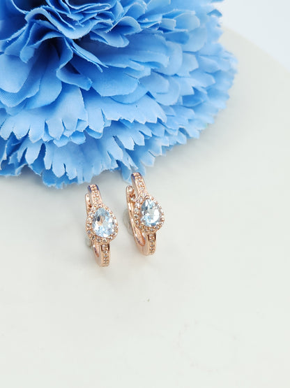 Aquamarine Halo Huggies