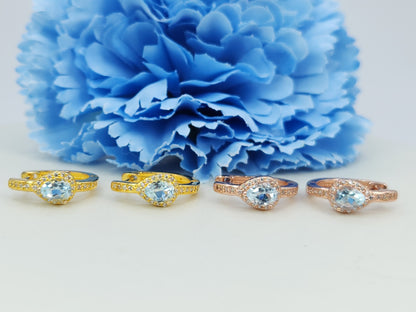 Aquamarine Halo Huggies