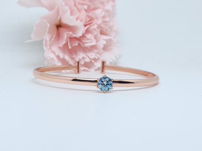 Zenlove 2 Way Bangle Blue Moissanite