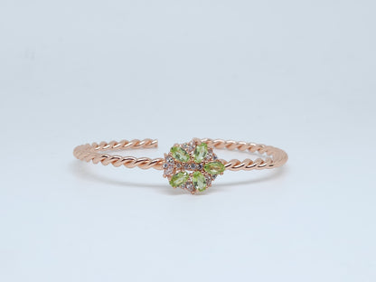 Peridot Cluster Bangle