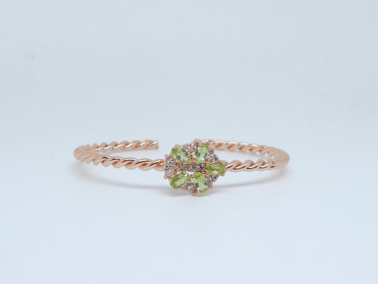 Peridot Cluster Bangle