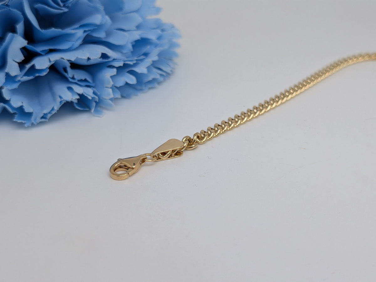 18K Yellow Gold Curb Chain Bracelet (Hollow)