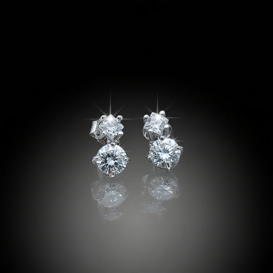 Classic 4 Prong Round Gem Princess Studs