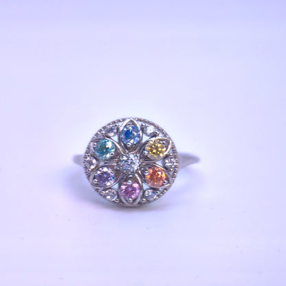 Winter Wreath Petite Gemstone Demi Fine S925 Mandala Ring