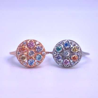 Winter Wreath Petite Gemstone Demi Fine S925 Mandala Ring