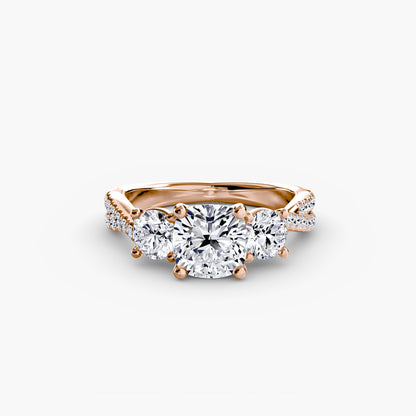 Three-Stone with Pavé Band 2