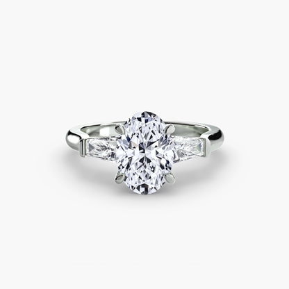 Three-Stone Ring (Baguette Side Stones)
