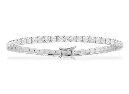 Tennis Bracelet- 18K White Gold Plated