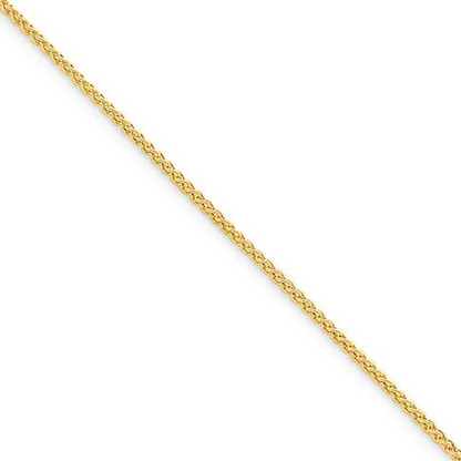 SOLID 14K Yellow Gold Petite Wheat Chain Dainty Bracelet
