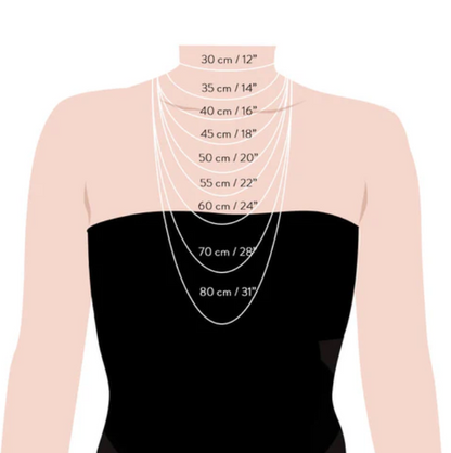 14K Solid Gold Plain Cross Chain Necklace in Various Widths