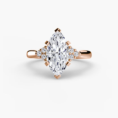 Solitaire with Cluster Shoulders 2