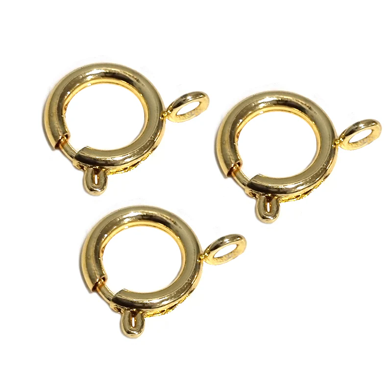 14K Solid Gold Plain Cross Chain Necklace in Various Widths