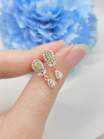 Australian Opal Dangle Earrings