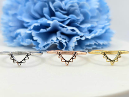 Heart Cutout Stacker Ring