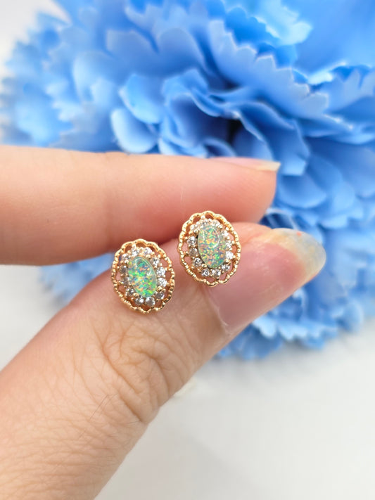 Australian Opal Vintage Studs
