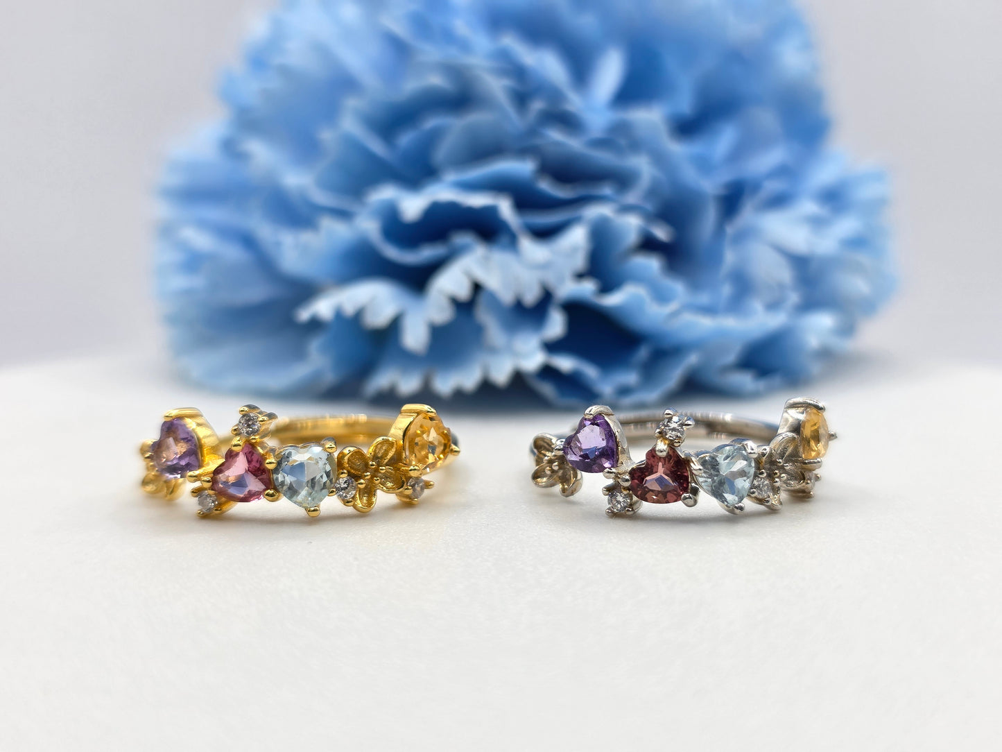 Floral Cluster Gem Ring