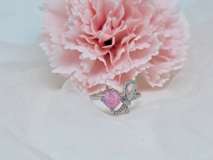 Cushion Pink Opal Rings