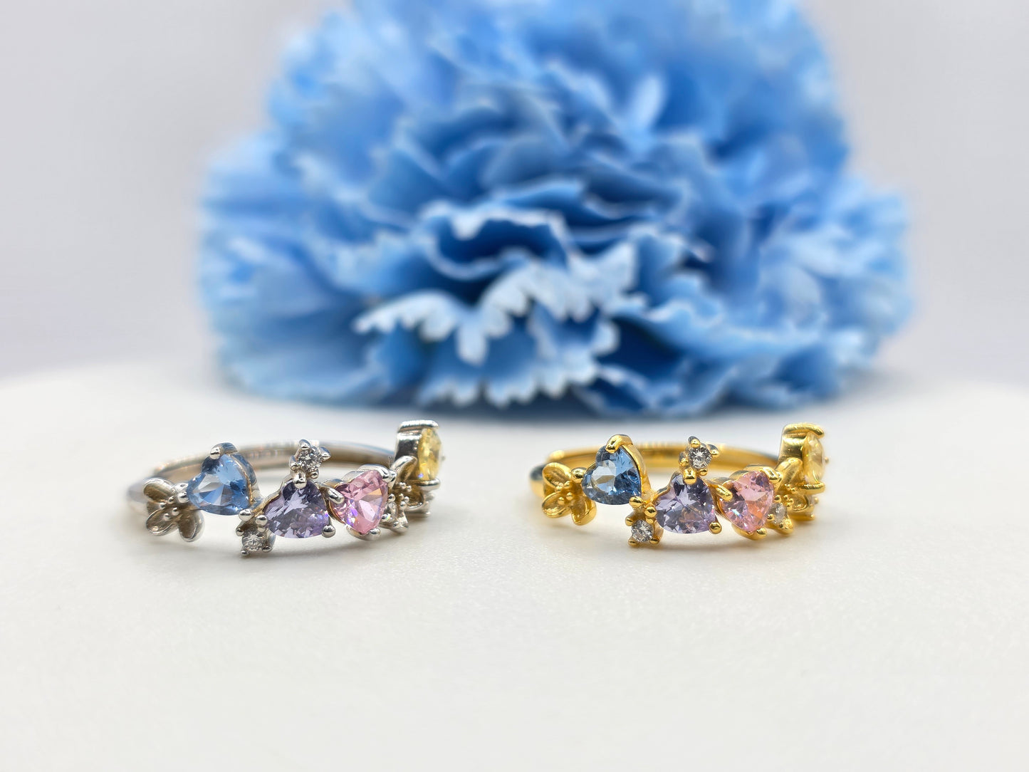 Floral Cluster Gem Ring