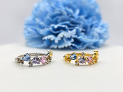 Floral Cluster Gem Ring