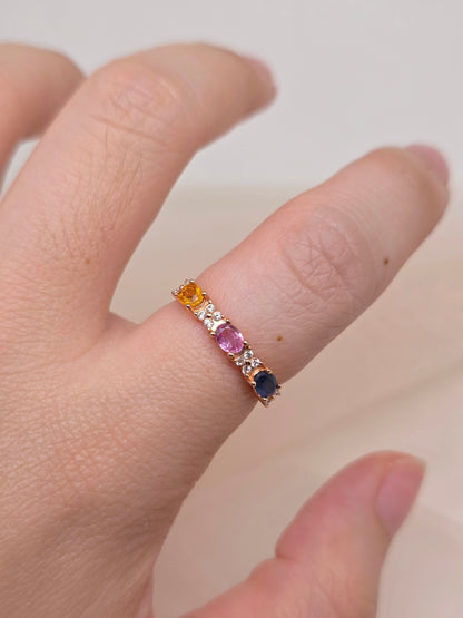 Fancy Sapphire Clover Ring