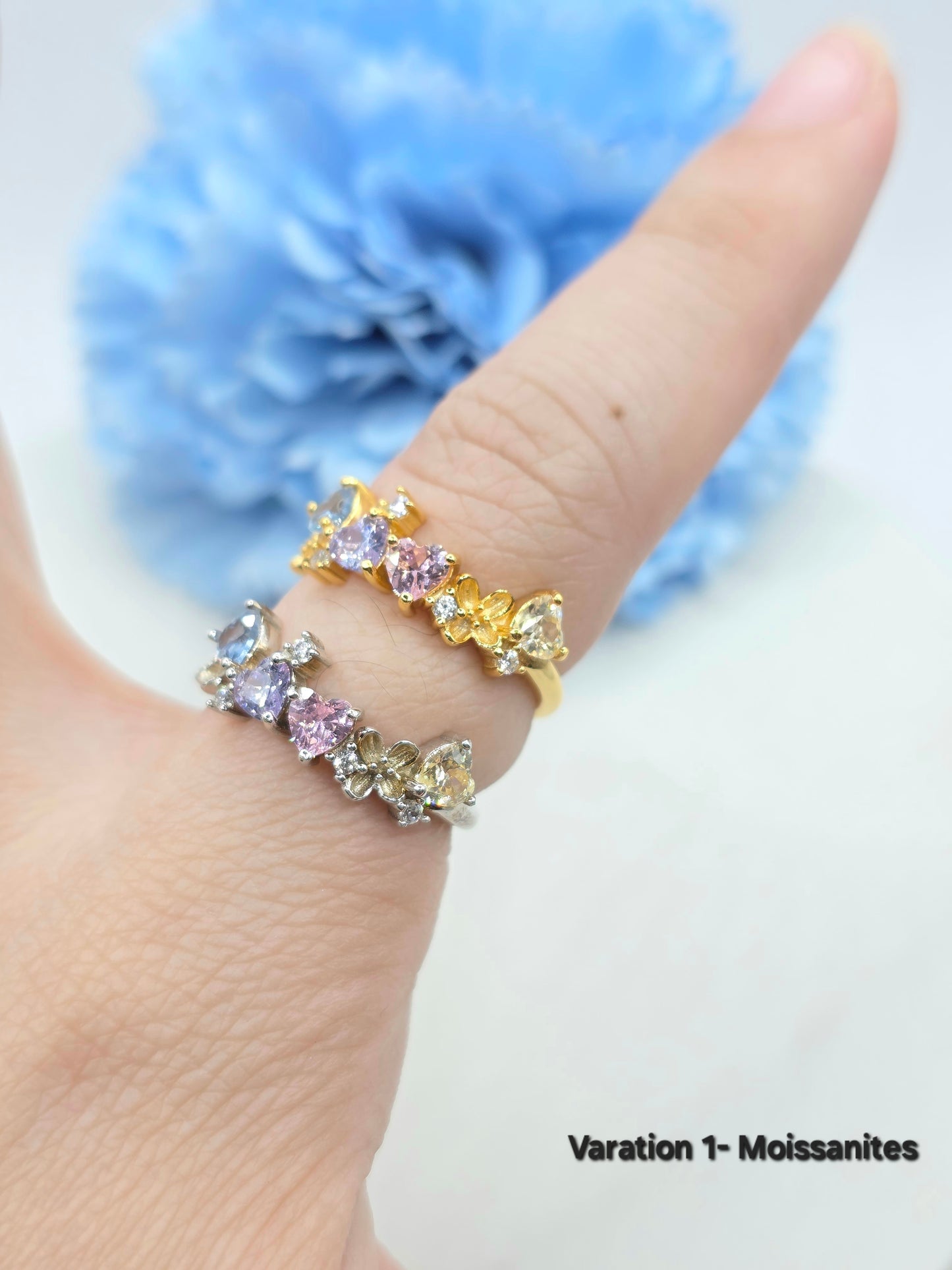 Floral Cluster Gem Ring