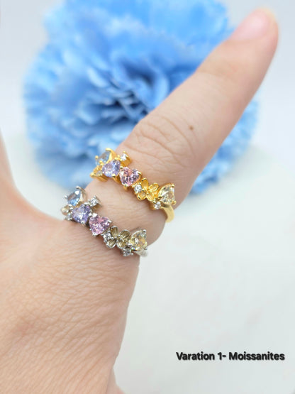 Floral Cluster Gem Ring