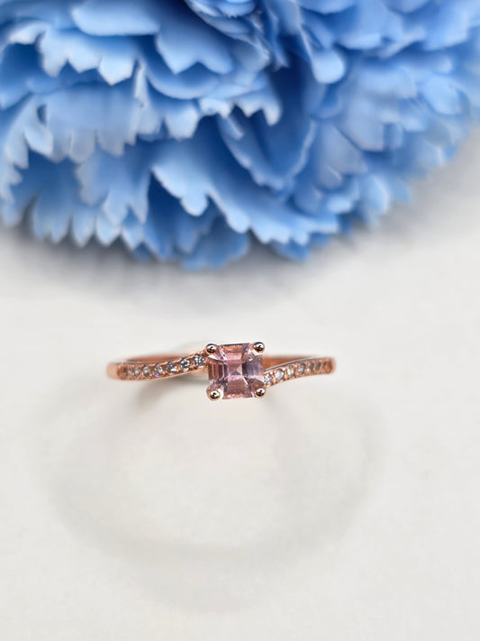Pink Tourmaline Bypass Ring