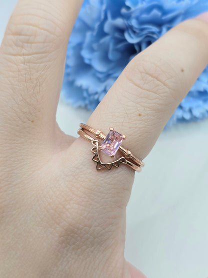 Heart Cutout Stacker Ring