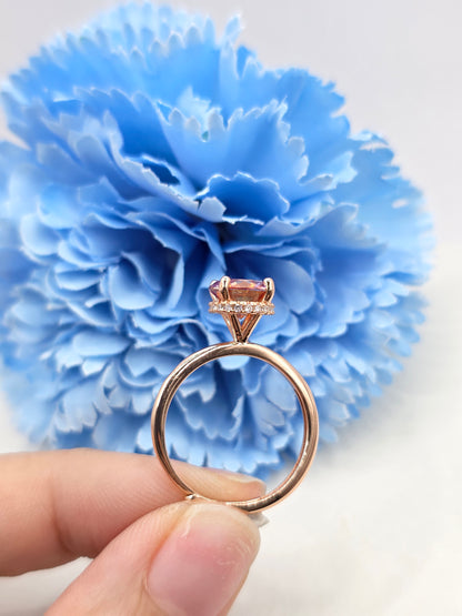 2 Carat Watermelon Moissanite Ring