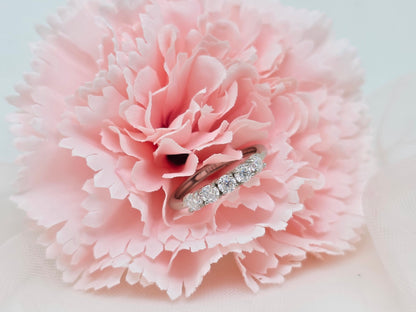 Half Eternity Moissanite Ring
