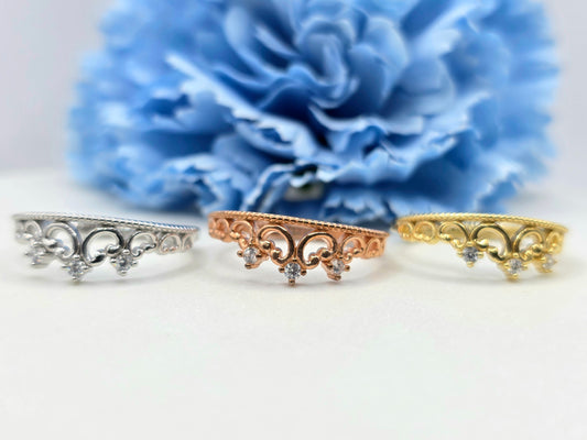 Royal Tiara Stacker Ring