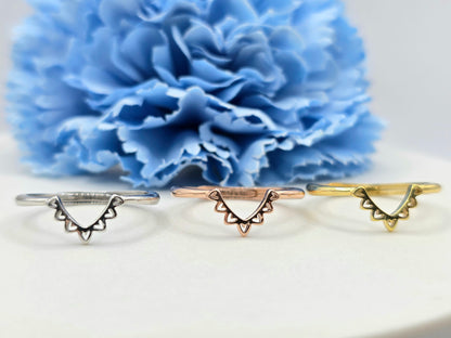 Heart Cutout Stacker Ring