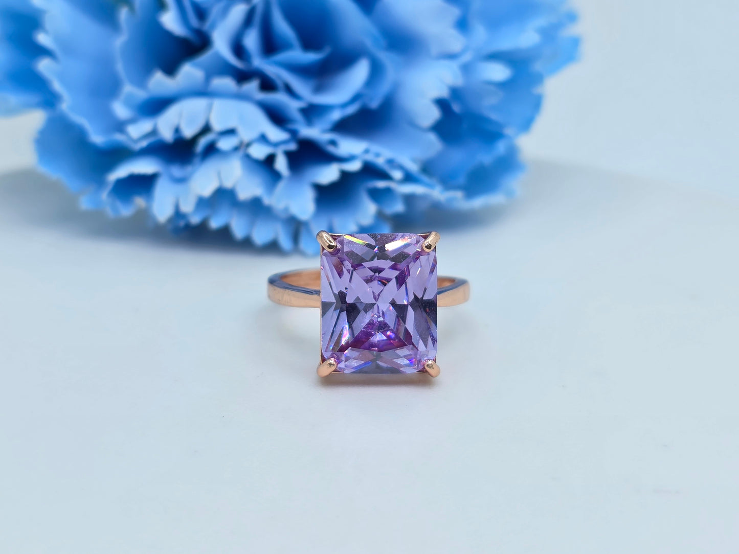 5 carat Lilac Radiant Ring