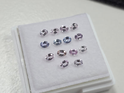 Pastel Unheated Loose Sapphires Gemstones Lot