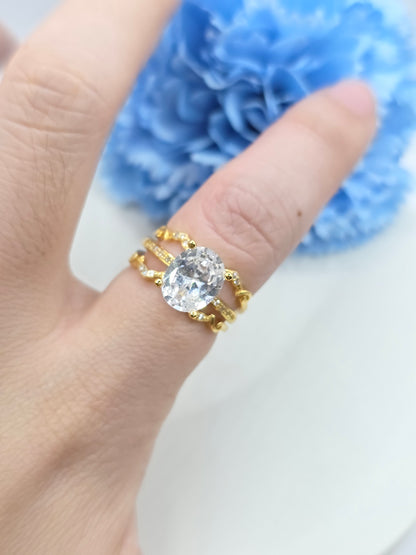 Dual Band Stacker Ring- Pat
