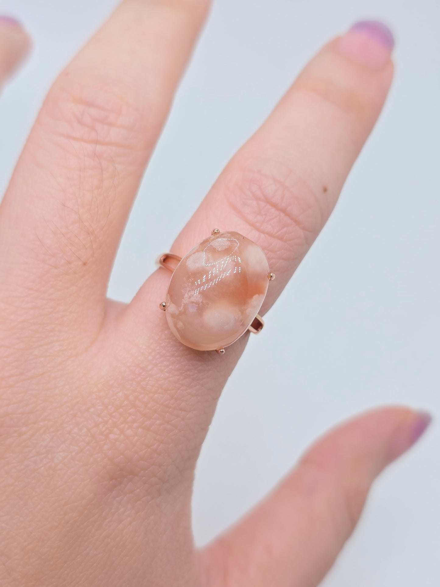 Sakura Agate Ring