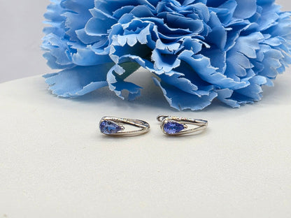 Tanzanite Huggies