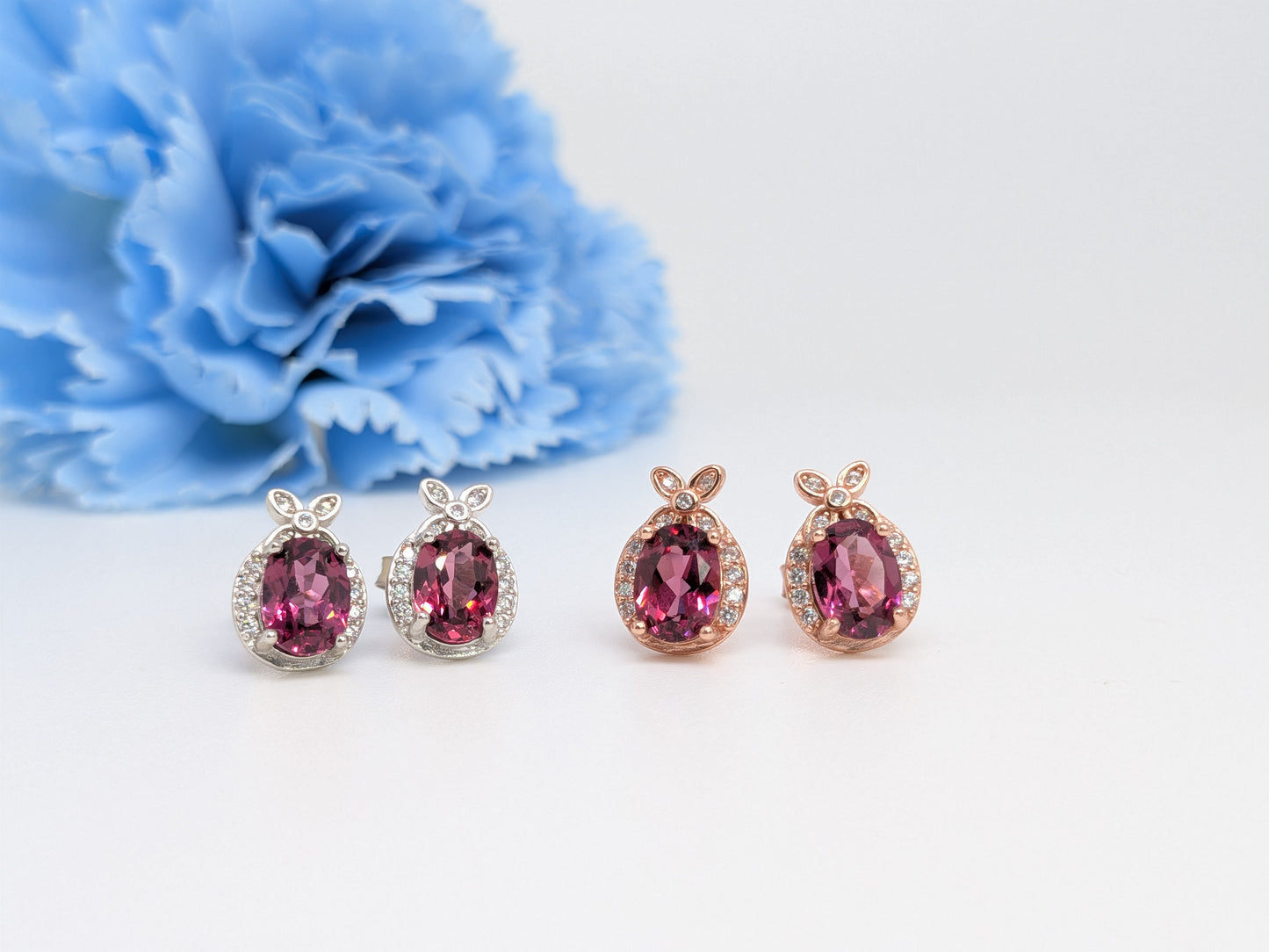 Dainty S925 Demi Fine Ear Studs - Little Gemstone Saplings