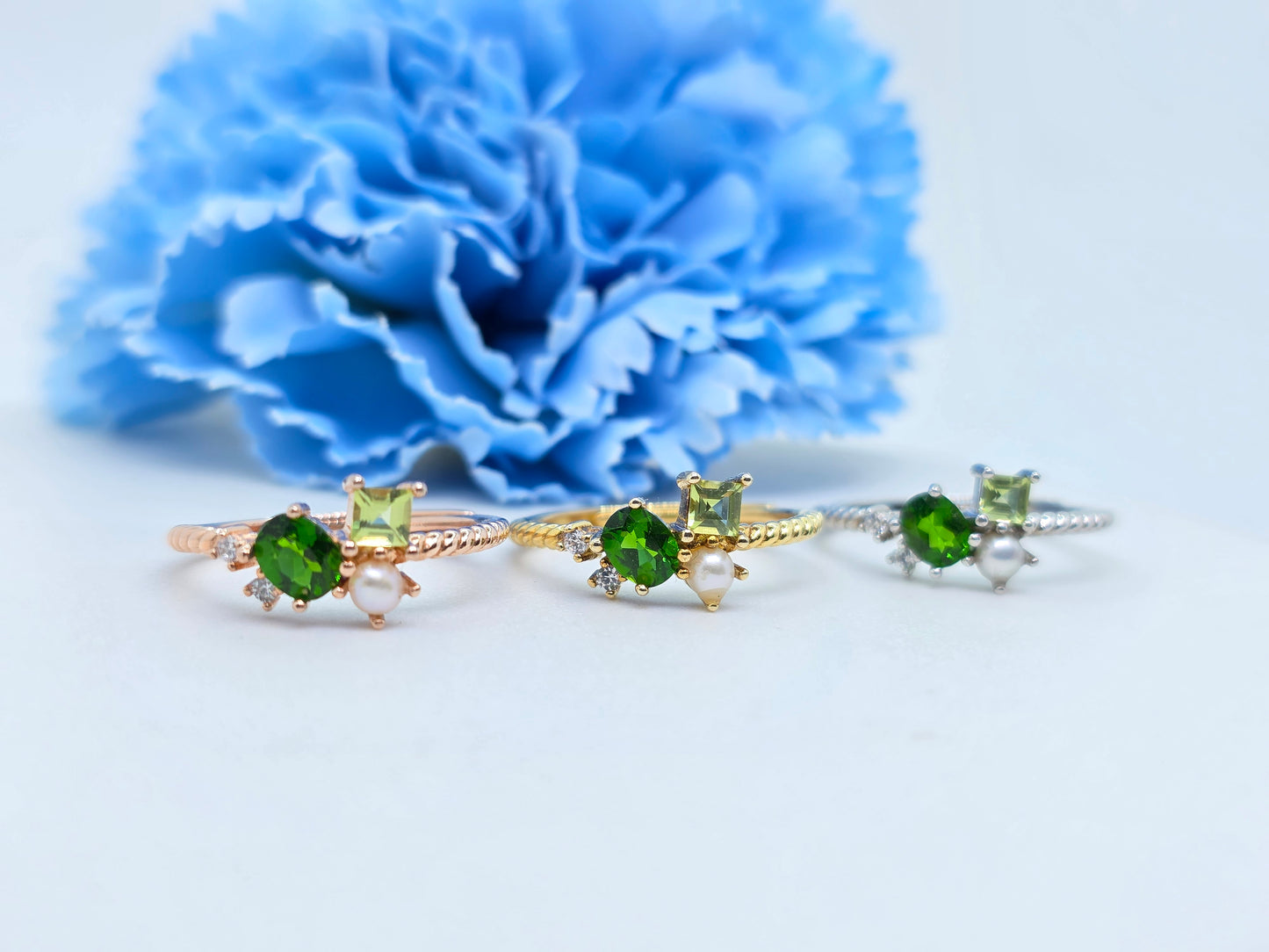 Cluster Gemstone Demi Fine Ring- Tess