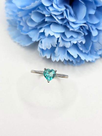 Heart Paraiba Topaz Ring