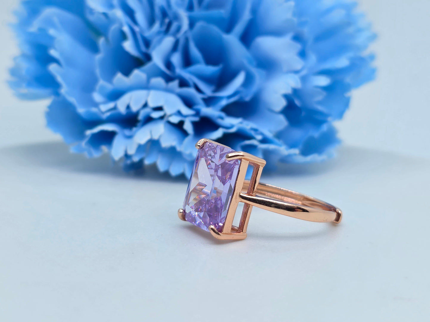 5 carat Lilac Radiant Ring