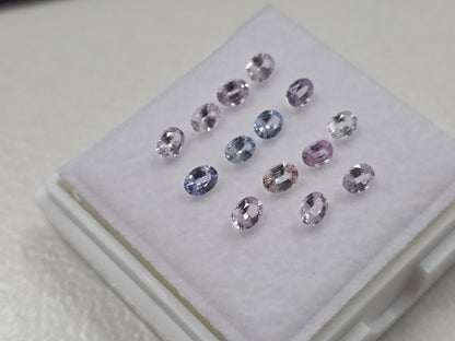Pastel Unheated Loose Sapphires Gemstones Lot