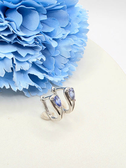 Tanzanite Huggies