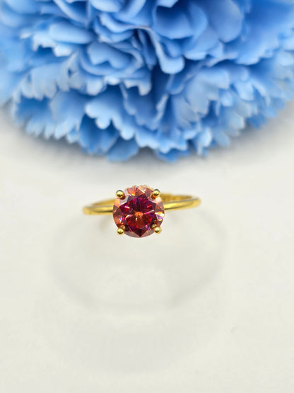 2 Carat Watermelon Moissanite Ring