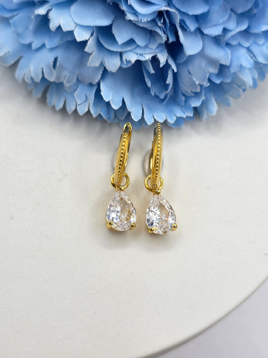White Topaz Huggies